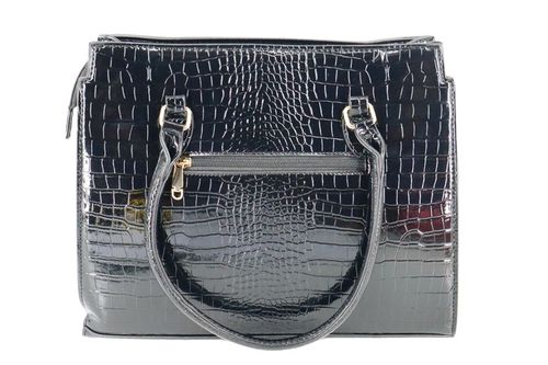 Torebka damska klasyczna duża do ręki lakierowana pojemna z brelokiem na Arena.pl