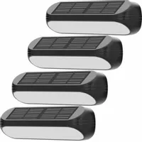 4x LAMPA ELEWACYJNA SOLARNA OPRAWA ZEWNĘTRZNA KINKIET OGRODOWY LED RGBW