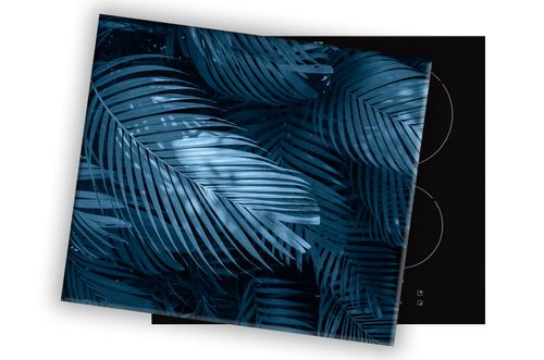 SZKLANA DESKA NA KUCHENKĘ 80x52 050B LIŚCIE NOCĄ na Arena.pl