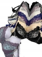 Biustonosz koronkowy stanik usztywniany z fiszbinami 38 / 85C kolory TTP