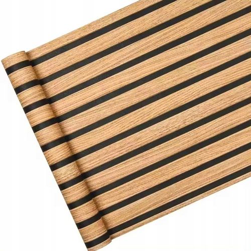 Tapeta Lamel Samoprzylepna Panele Ścienne 3D Okleina Lamele Brąz Drewno 10m na Arena.pl