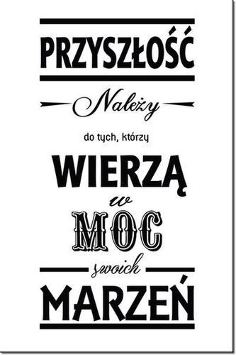 90 60CM OBRAZ NAPIS ...MOC MARZEŃ DRUK PŁÓTNO RAMA na Arena.pl