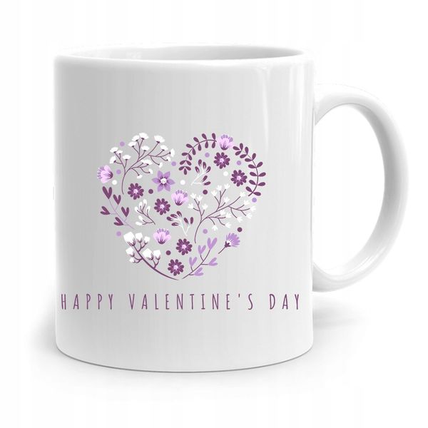 Kubek Prezent Na Walentynki Happy Valentine's Day Z Nadrukiem Ze Zdjęciem zdjęcie 1