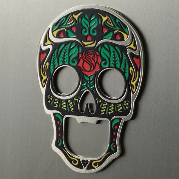 OTWIERACZ DO BUTELEK PIWA KAPSLI CZASZKA METALOWY zdjęcie 8