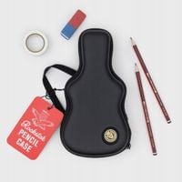 Piórnik szkolny Czarny Etui w Kształcie Gitary Rockstar Zapinany Plecak