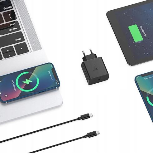 SZYBKA ŁADOWARKA DO TELEFONU SAMSUNG KOSTKA PD 45W + KABEL USB-C 2M na Arena.pl