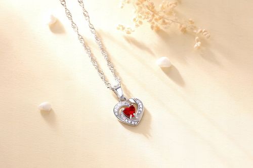 Naszyjnik srebrny 925 łańcuszek z zawieszką serce naszyjnik srebro damski na Arena.pl