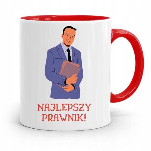 Kubek Czerwony Prawnika Najlepszy Prawnik Prezent Z Nadrukiem Ze Zdjęciem na Arena.pl