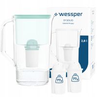 Dzbanek filtrujący Wessper D1 SOLID 2,8l miętowy + 3x wkład filtrujący