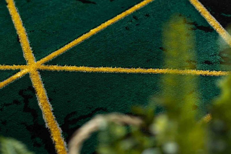 RUG/LU/ESTEMA/MARBLETRIANGLES/BOTTLEGREEN+GOLD/80x150 zdjęcie 5