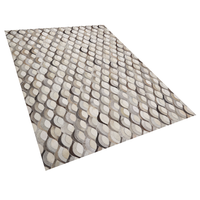 Dywan patchworkowy skórzany 140 x 200 cm brązowo-beżowy KIRCA