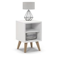 Szafka nocna na nóżkach, SKAND, 30x30x45 cm, biel, mat | TYLETEGOTU