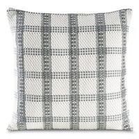 Poszewka w kratkę w stylu BOHO 45X45 kremowa+szara