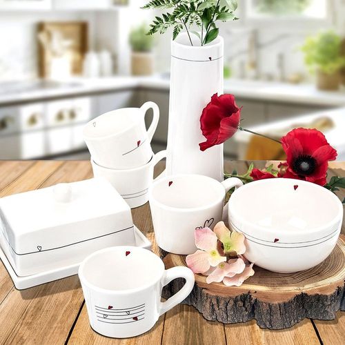 Miseczka ceramiczna biała SERCE 12 cm, 450 ml na Arena.pl