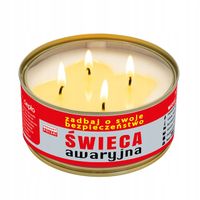 Świeca awaryjna HaskePRO 280g sojowa survival + zapałki Haske PRO