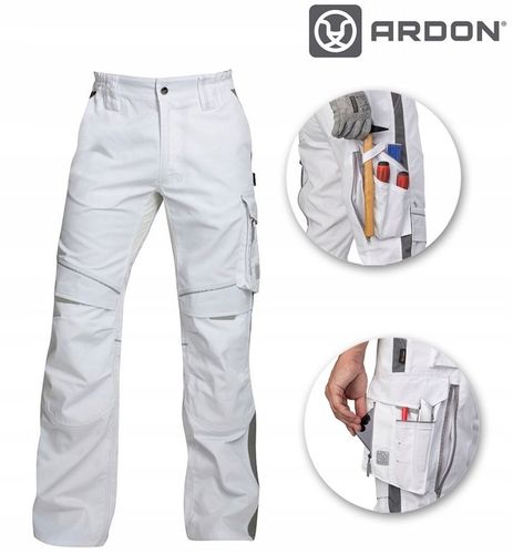 Spodnie Robocze Monterskie Elastyczne Modne Białe Malarskie ARDON URBAN+ 52 na Arena.pl
