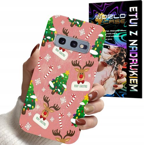 ETUI CASE DO SAMSUNG S10E - ŚWIĄTECZNE WZORY NA ŚWIĘTA RENIFER CHOINKA na Arena.pl