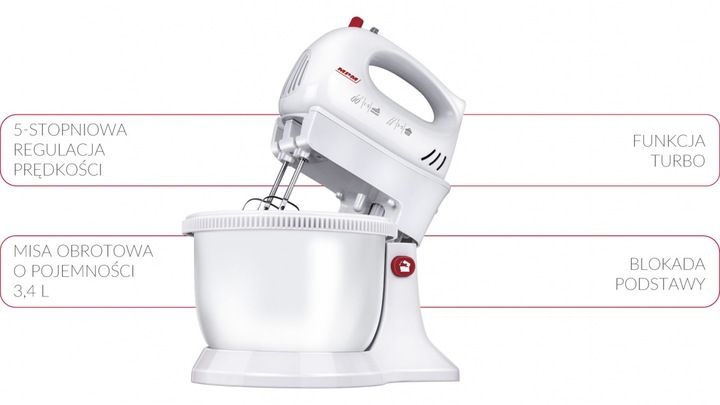 ROBOT MIKSER Z MISĄ OBROTOWĄ MMR-16 750W MOCNY zdjęcie 3