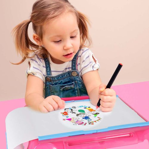 RÓŻOWY RZUTNIK STOLIK DO RYSOWANIA na Arena.pl