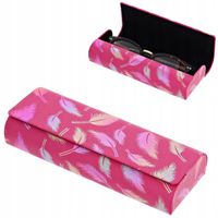 Damskie ETUI NA OKULARY korekcyjne przeciwsłoneczne Holograficzne Pióra