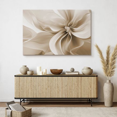 Obraz Na Płótnie Abstrakcja Kremowy Kwiat Dekoracja Glamour 120cm x 80cm na Arena.pl