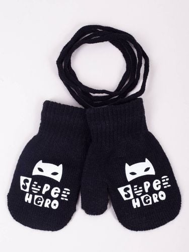 Rękawiczki chłopięce jednopalczaste czarne SUPER HERO 10 YOCLUB na Arena.pl