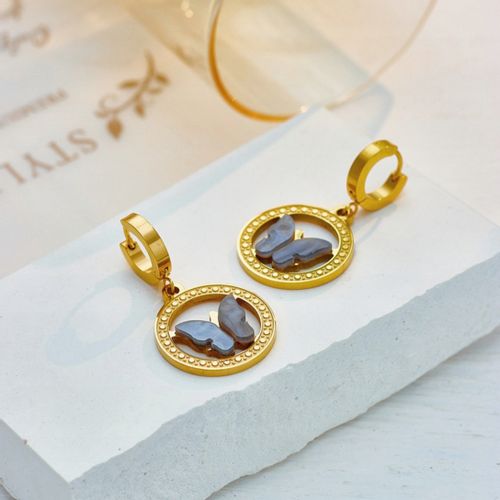 Eleganckie Złote Kolczyki Ze Stali Chirurgicznej na Arena.pl