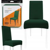 Elastyczny pokrowiec na krzesło VERGIONIC – ciemnozielony. uniwersalny