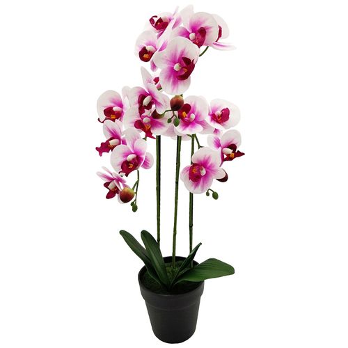 STORCZYK W DONICZCE BIAŁY RÓŻOWY SZTUCZNY STORCZYK WYSOKI 70 cm ORCHIDEA na Arena.pl