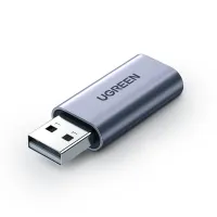 Adapter Audio UGREEN CM383, USB do mini jack 3,5mm, AUX (szary)