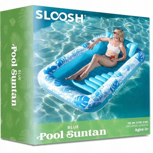 MATERAC PŁYWAK PŁYWANIA NADMUCHIWANY LEŻAK OPALANIA Z PODUSZKĄ DO WODY 4W1! na Arena.pl