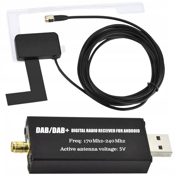 ANTENA,TUNER DAB+ DEDYKOWANY ADAPTER DO RADIA Z SYSTEMEM ANDROID USB, SMA zdjęcie 1