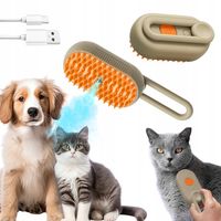 SZCZOTKA DLA PSA KOTA NAWILŻAJĄCA SIERŚĆ PAROWA TYP C MASAŻER