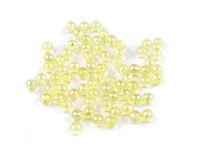 KORALIKI PLASTIK TĘCZOWE ŻÓŁTE 6MM 30SZT