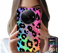 ETUI DO XIAOMI REDMI A3 - KOLOROWA TĘCZOWA PANTERKA PLECKI SZKŁO