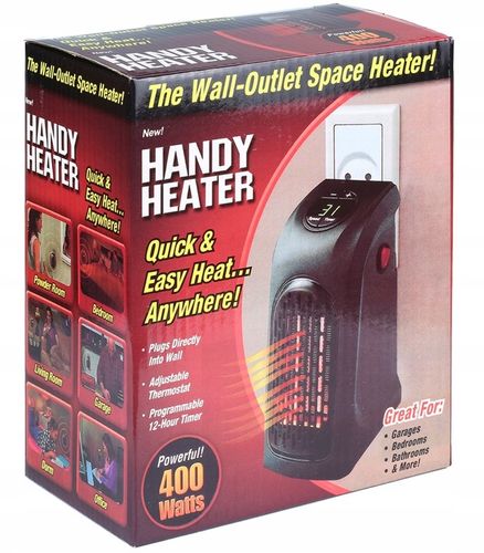 MOCNY MINI GRZEJNIK ELEKTRYCZNY FARELKA DO KONTAKTU HEATER 400W na Arena.pl