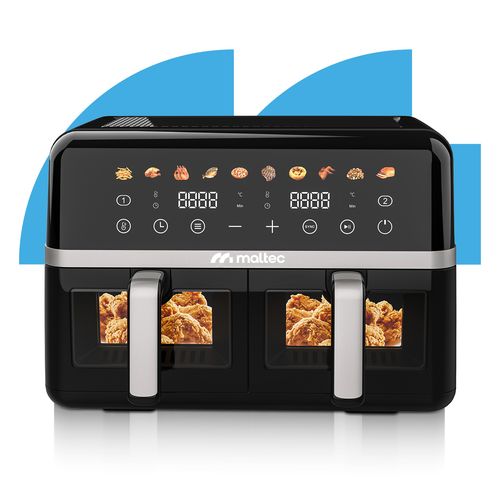 Frytkownica Beztłuszczowa 10L Air Fryer Frytownica Dwukomorowa Duża 2800W na Arena.pl