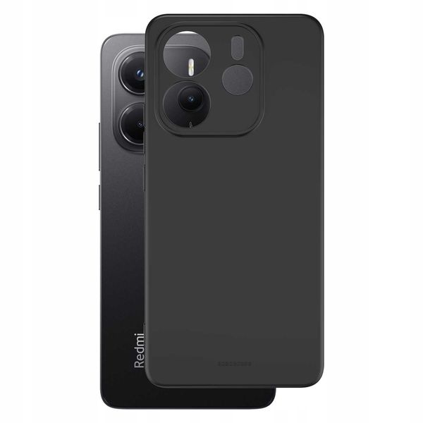 Spacecase Silicone Case 3.0 Redmi Note 14 5G Black zdjęcie 2