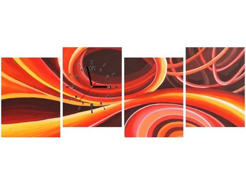 45CM 120CM ZEGAR 4 ELEM POMARAŃCZOWY WIR ŚCIENNY na Arena.pl