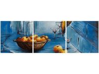 90 80CM OBRAZ T3 ELEM MARTWA NATURA JABŁKAMI DRUK ŚCIENNY