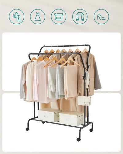 Wieszak na Ubrania na Kółkach - HSR107B01 na Arena.pl