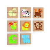 Drewniane Puzzle Magnetyczne Zwierzęta Ukada