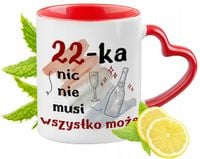 22 Urodziny Czerwony Z Uszkiem W Kształcie Serca Na Prezent