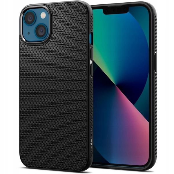 ETUI DO IPHONE 13 MINI SPIGEN LIQUID AIR CZARNY MATOWY zdjęcie 1
