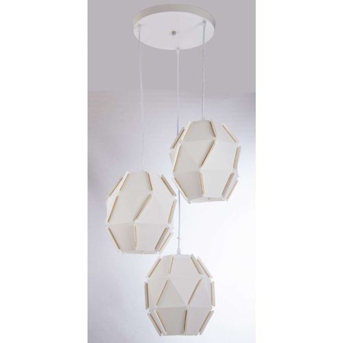 LAMPA wisząca VEN W-P 0196/3 WT geometryczna kule balls kaskada białe na Arena.pl