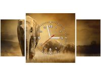 80X40CM ZEGAR WĘDRUJĄCE SŁONIE OBRAZ