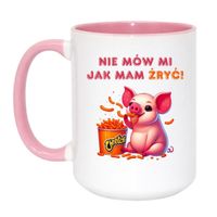 Duży Biało-Różowy 450 ml