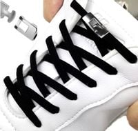 Sznurówki gumowe do butów bez wiązania elastyczne  B89_Czarny