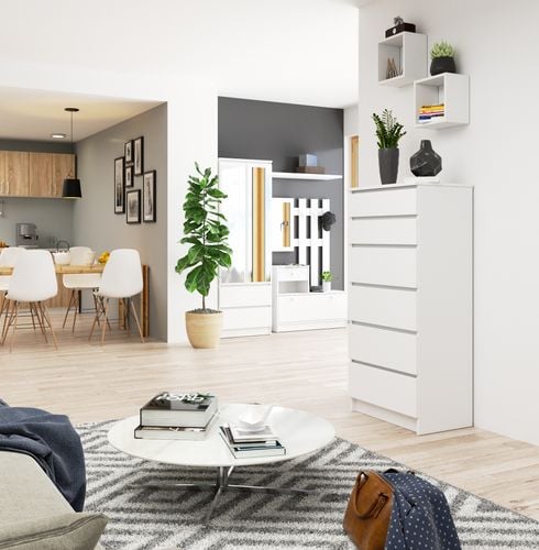 KOMODA K 60 cm 6 SZUFLAD BIAŁA na Arena.pl