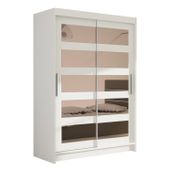 Szafa przesuwna Miami IV 120cm - pojemna garderoba - BIAŁY